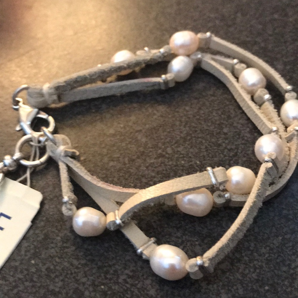NEW multi strand leather and bead bracelet - Picture 6 of 8